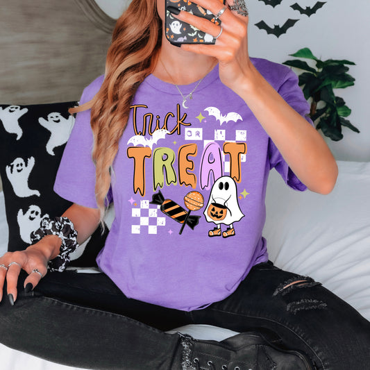 Trick or Treat White-Ready to Press Transfer