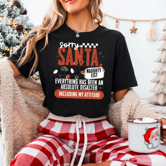 Sorry Santa White Words-Ready to Press Transfer