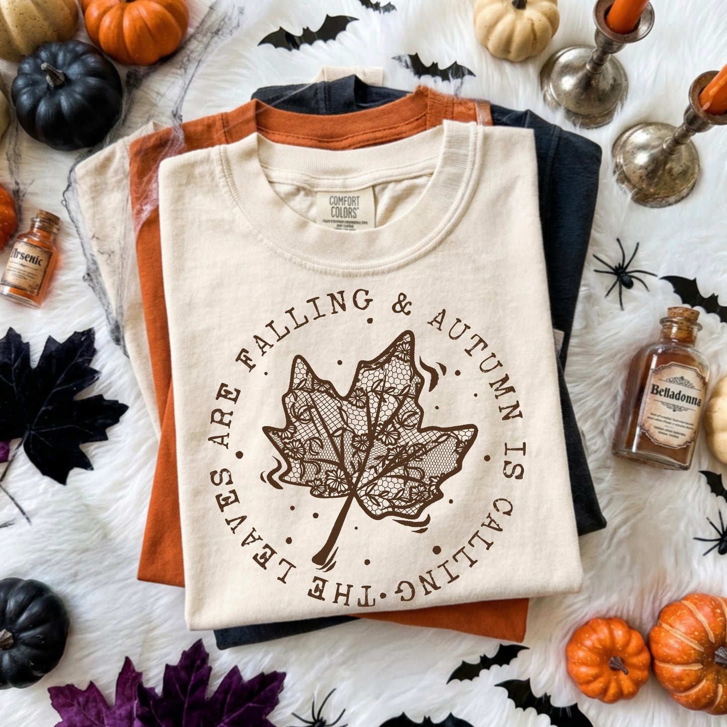 Lace Leaf Circle Single Color Brown-Ready to Press Transfer