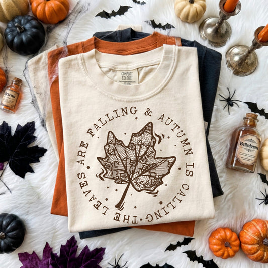 Lace Leaf Circle Single Color Brown-Ready to Press Transfer