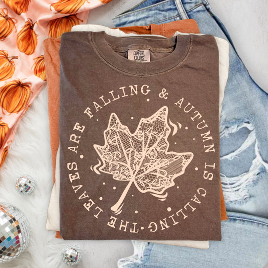 Lace Leaf Circle Single Color Cream-Ready to Press Transfer