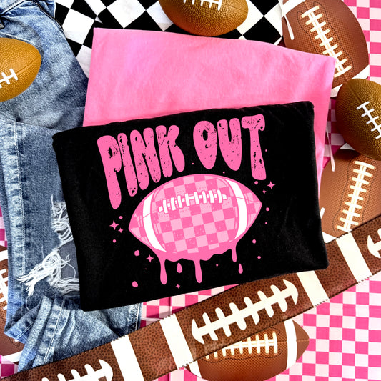 Pink Out Football Drip-Ready to Press Transfer