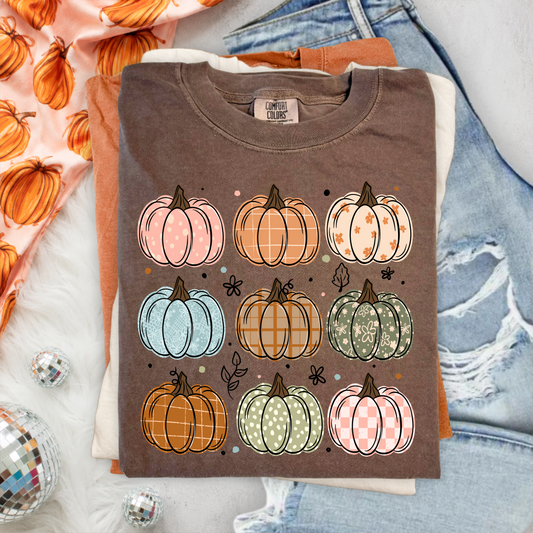 Patterned Pumpkins-Ready to Press Transfer