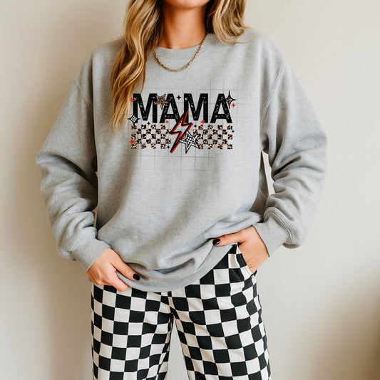Mama Red Cheetah and Checker Black-Ready to Press Transfer