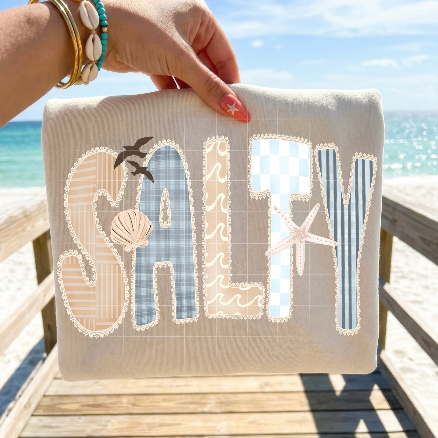 Salty Lace-Ready to Press Transfer