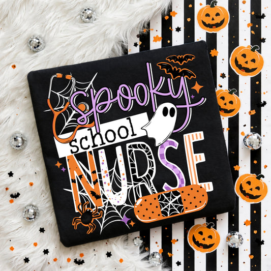 Spooky School Nurse White-Ready to Press Transfer