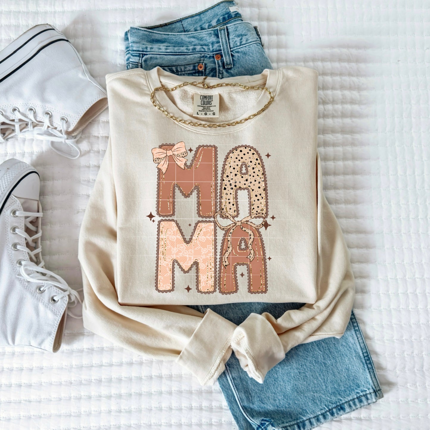 Mama Blush and Bows-Ready to Press Transfer