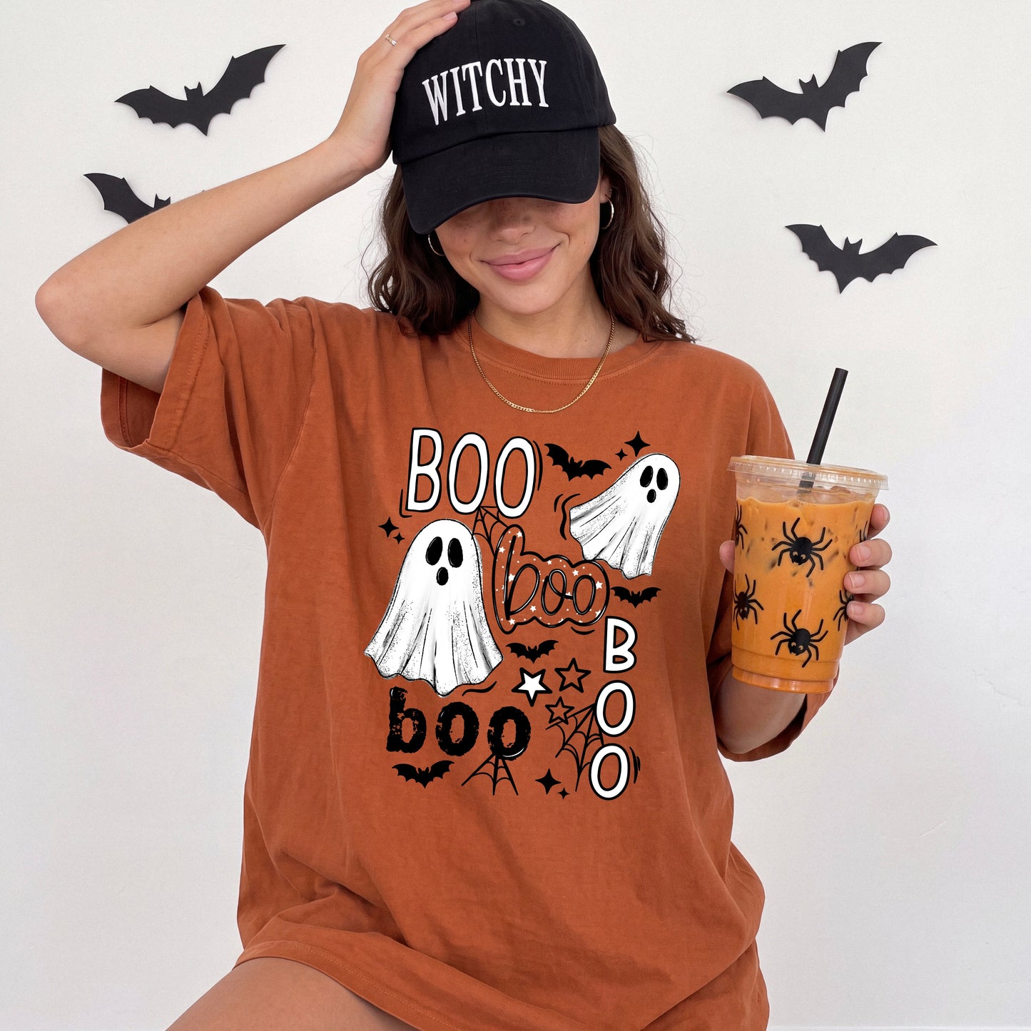 Boo Collage Black-Ready to Press Transfer