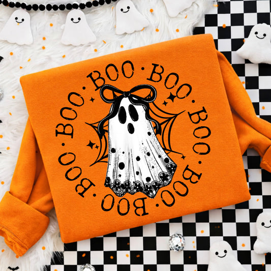 Boo Lace Ghost Black-Ready to Press Transfer