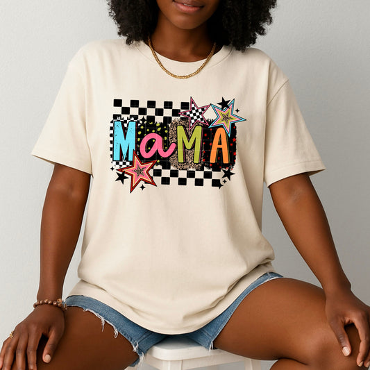 Mama Black Checker-Ready to Press Transfer