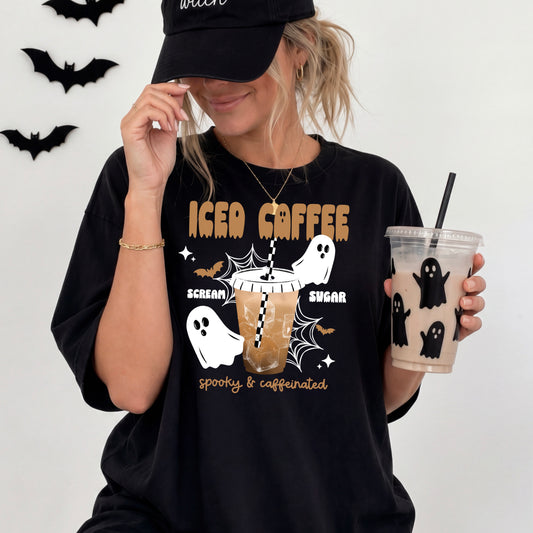 Iced Coffee Scream Sugar White-Ready to Press Transfer
