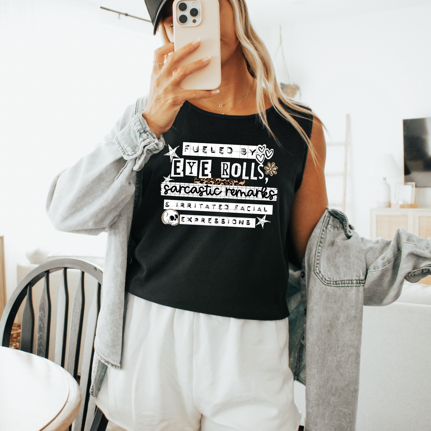 Fueled by Eye Rolls White-Ready to Press Transfer