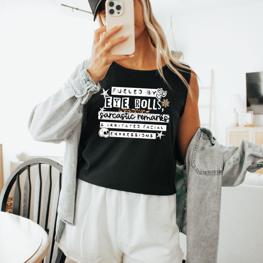 Fueled by Eye Rolls White-Ready to Press Transfer