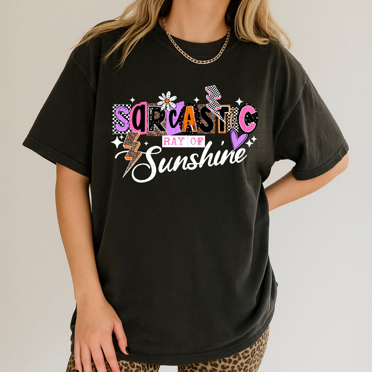 Sarcastic Ray of Sunshine white-Ready to Press Transfer