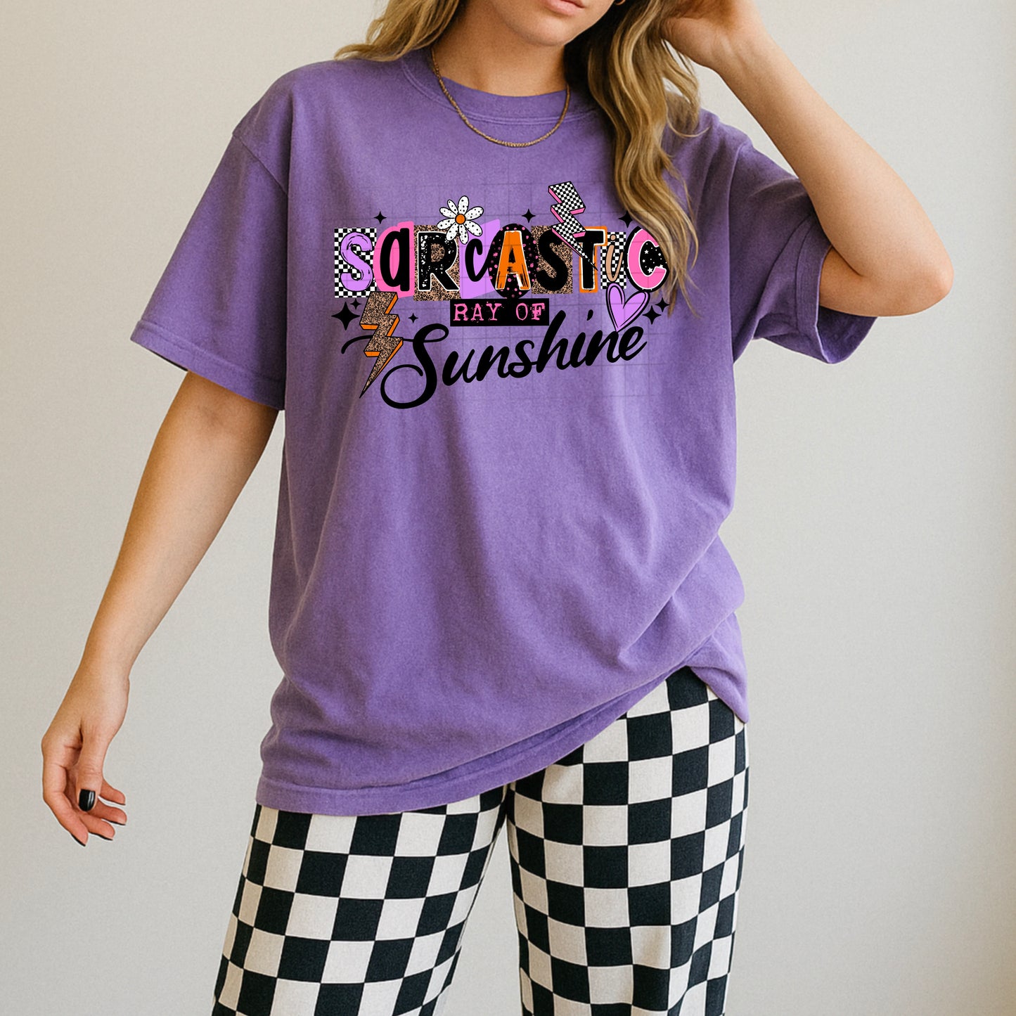 Sarcastic Ray of Sunshine black-Ready to Press Transfer