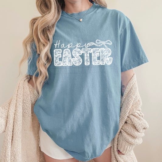 Happy Easter white lace-Ready to Press Transfer