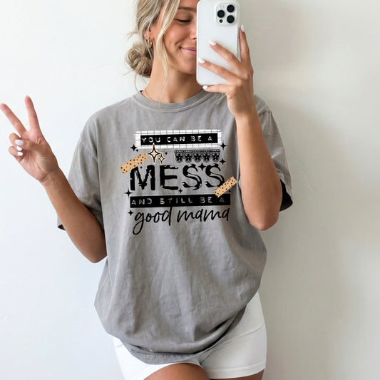 Hot Mess Good Mama black-Ready to Press Transfer