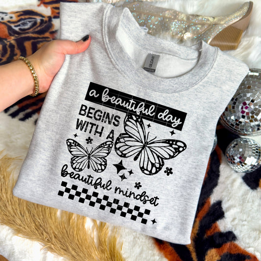 A Beautiful Mindset black-Ready to Press Transfer