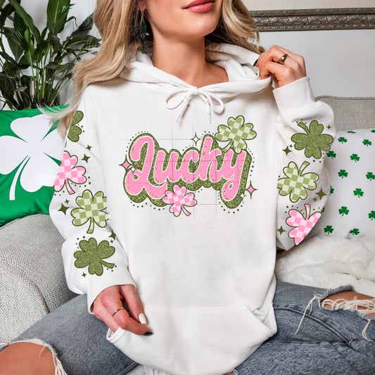 Lucky pink and green-Ready to Press Transfer