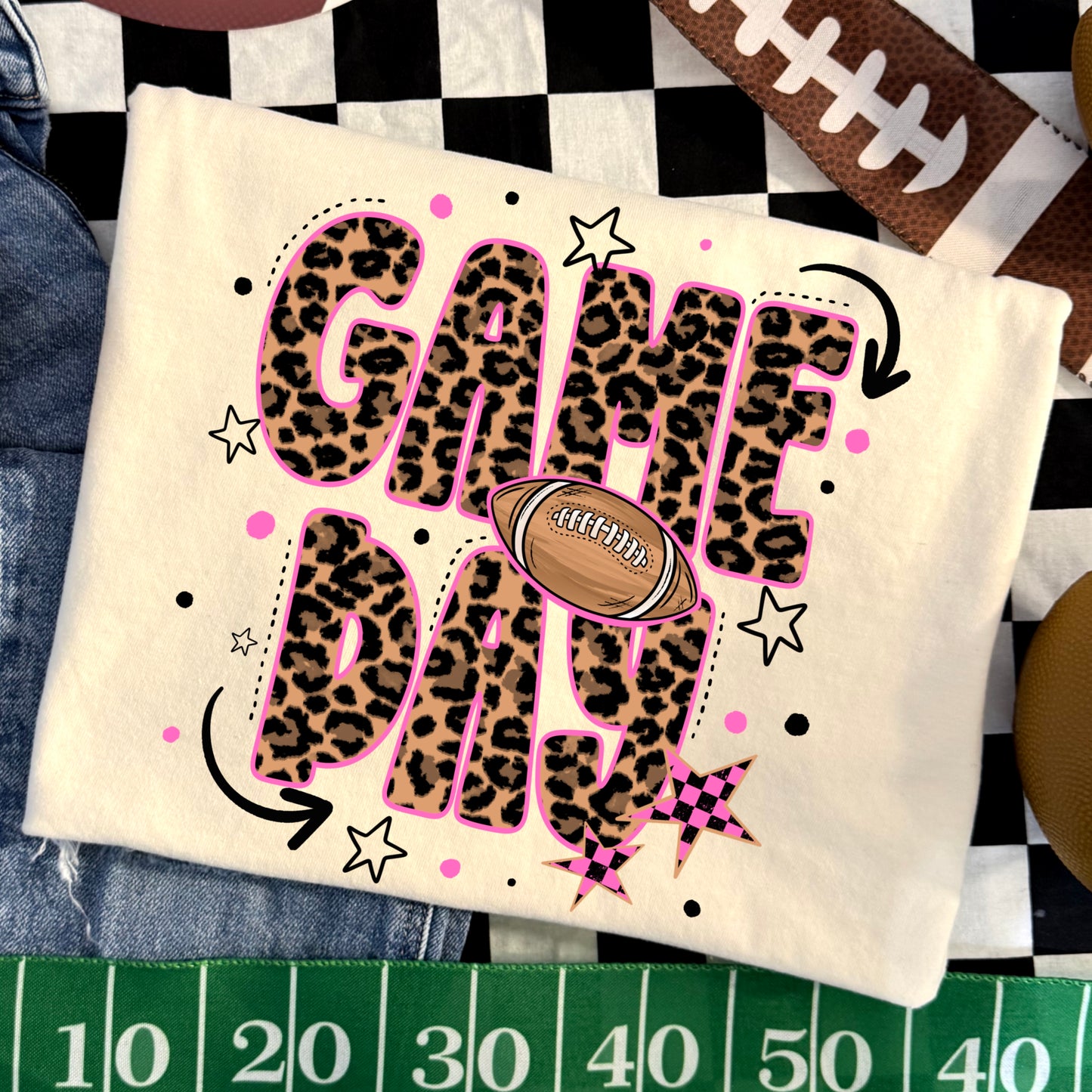 Game Day Leopard-Ready to Press Transfer