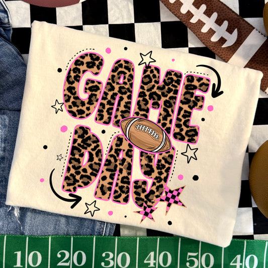 Game Day Leopard-Ready to Press Transfer