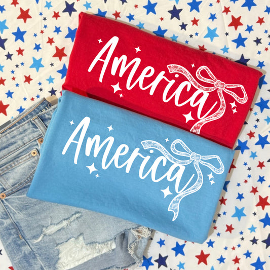 America Lace Bow-Ready to Press Transfer