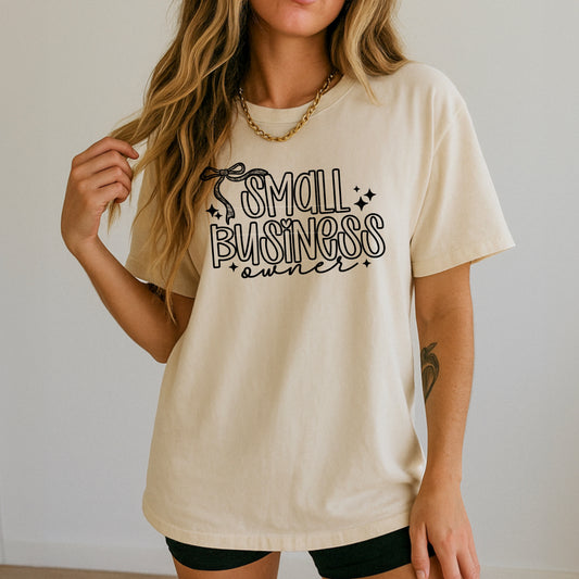 Small Business Lace Bow Single Color Black-Ready to Press Transfer