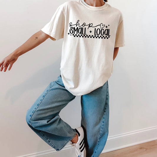 Shop Small and Local Single Color Black-Ready to Press Transfer