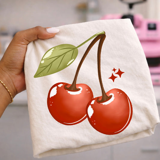 Red Cherries No Words-Ready to Press Transfer