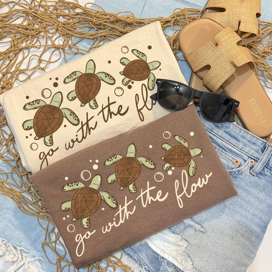 Go with the Flow Cream Words-Ready to Press Transfer