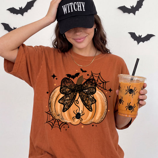 Lace Bow Pumpkin-Ready to Press Transfer