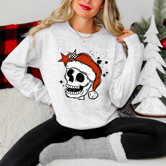 Merry Christmas Skellie Black-Ready to Press Transfer