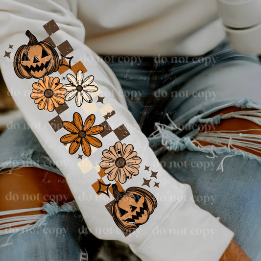 Pumpkin Florals Sleeve-Ready to Press Transfer