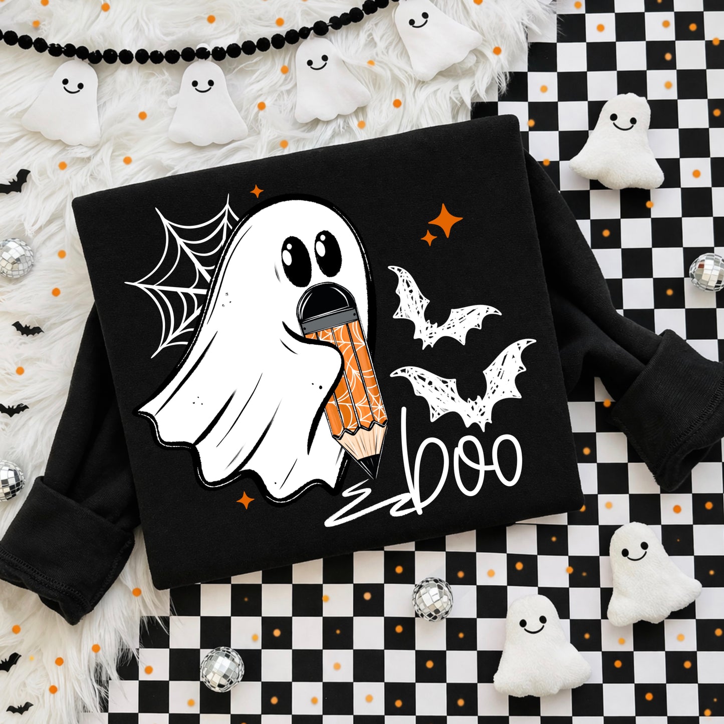 Boo Pencil Ghost White-Ready to Press Transfer