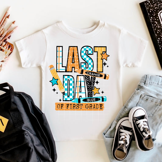 1St Grade Last Day Blue-Ready to Press Transfer