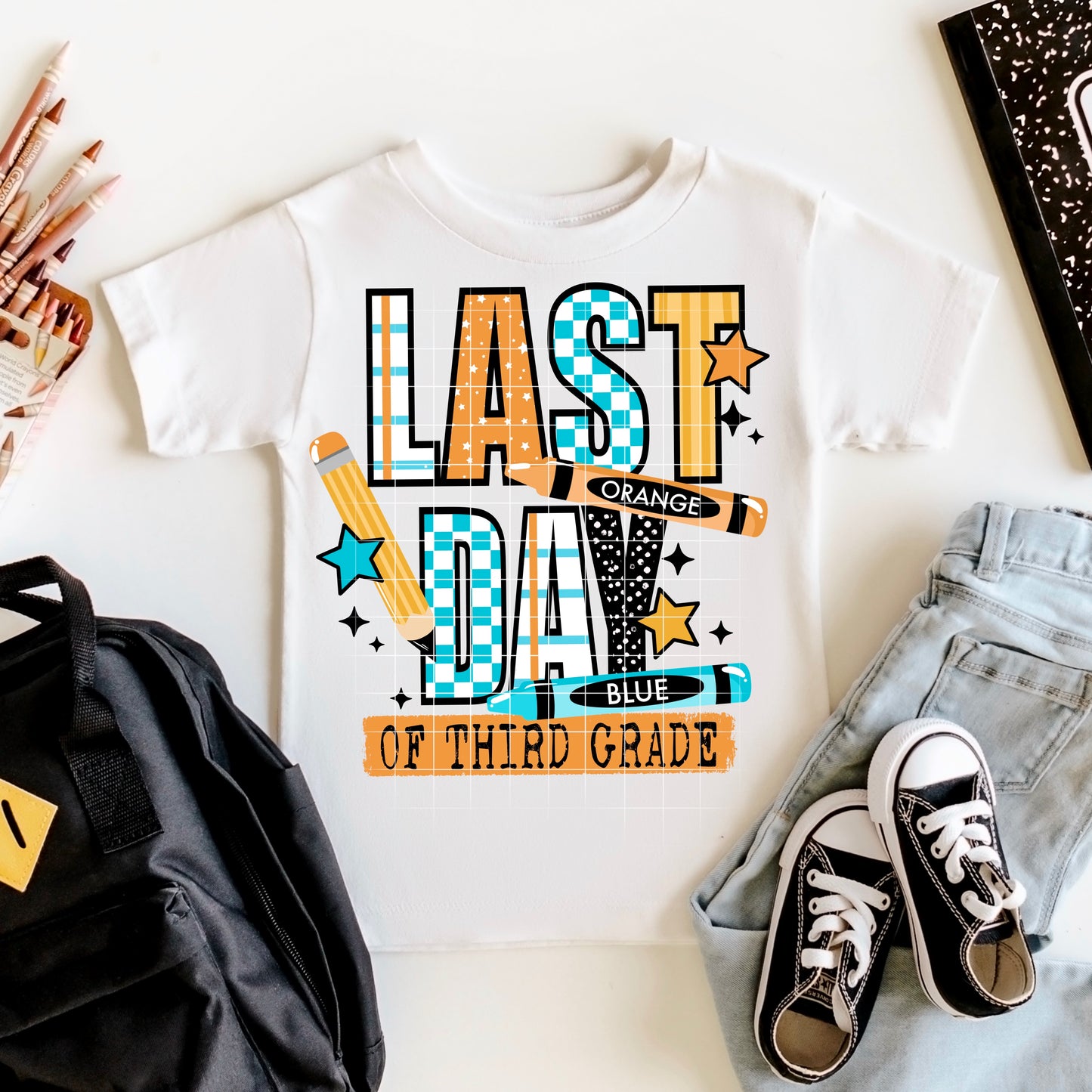 3Rd Grade Last Day Blue-Ready to Press Transfer