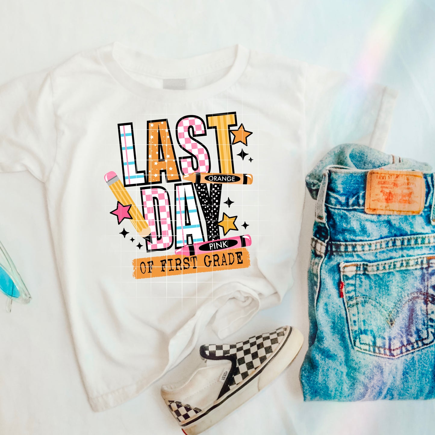 1St Grade Last Day Pink-Ready to Press Transfer