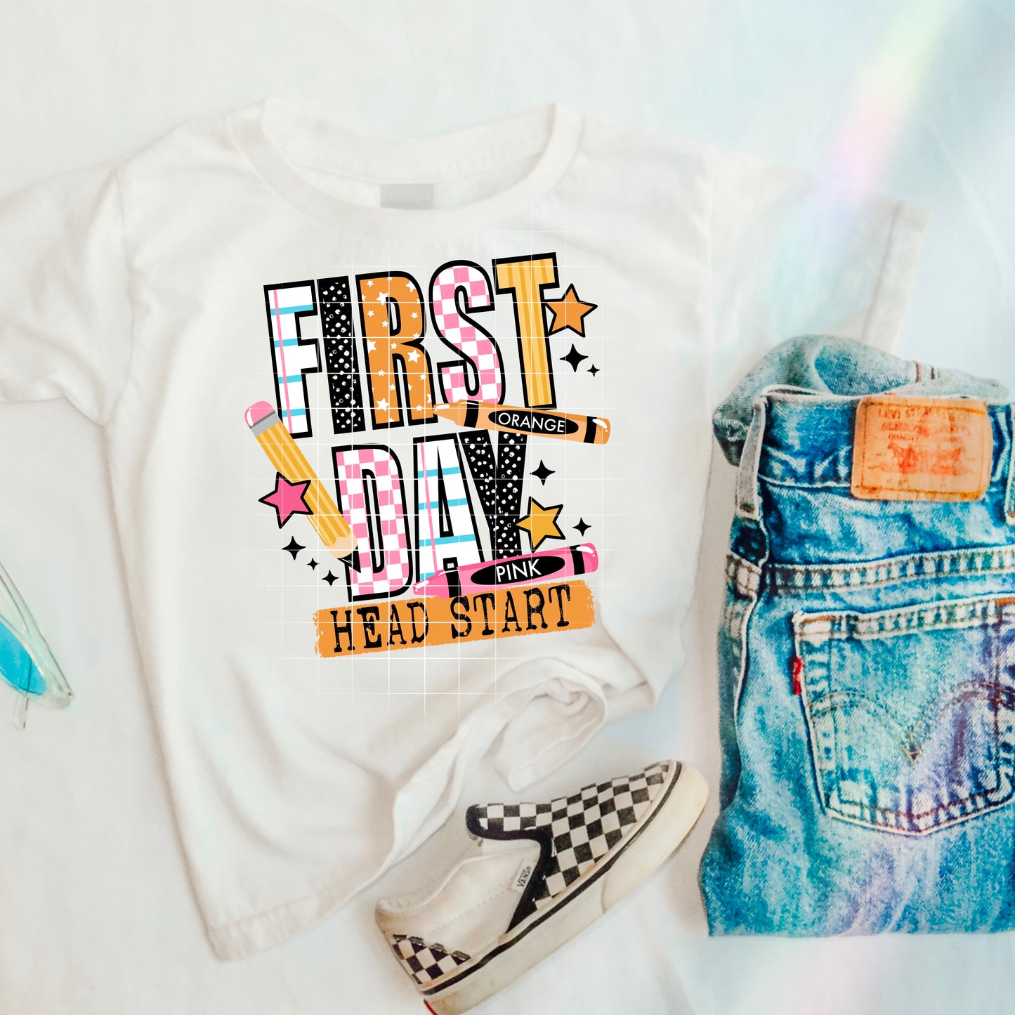 Head start First Day Pink-Ready to Press Transfer