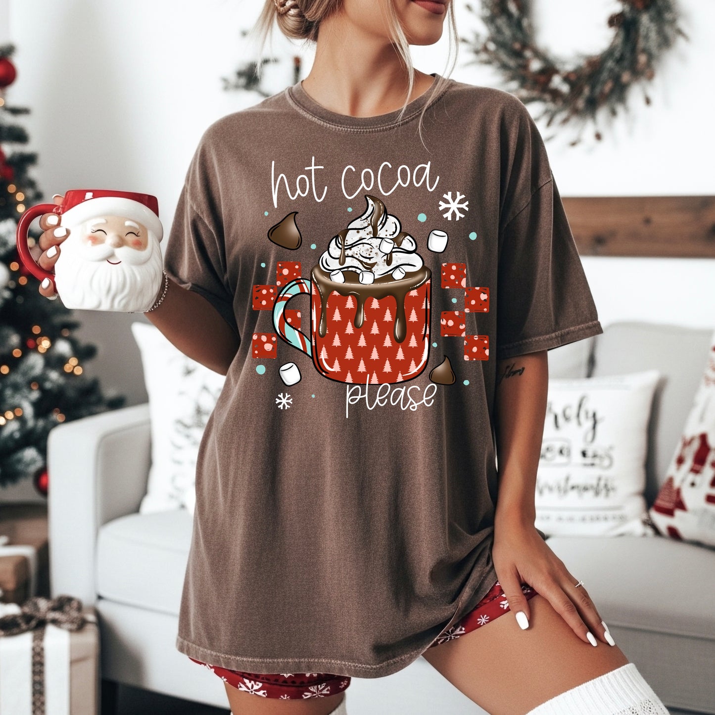 Hot Cocoa white-Ready to Press Transfer