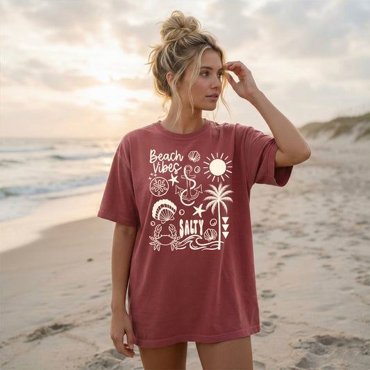 Beach Vibes Single Color Cream-Ready to Press Transfer
