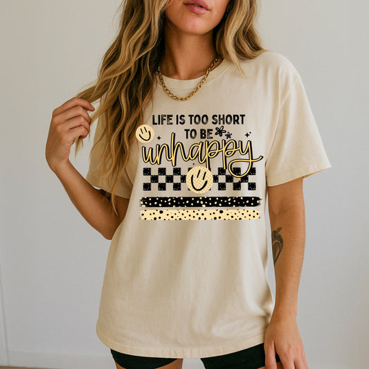 Life too Short black-Ready to Press Transfer