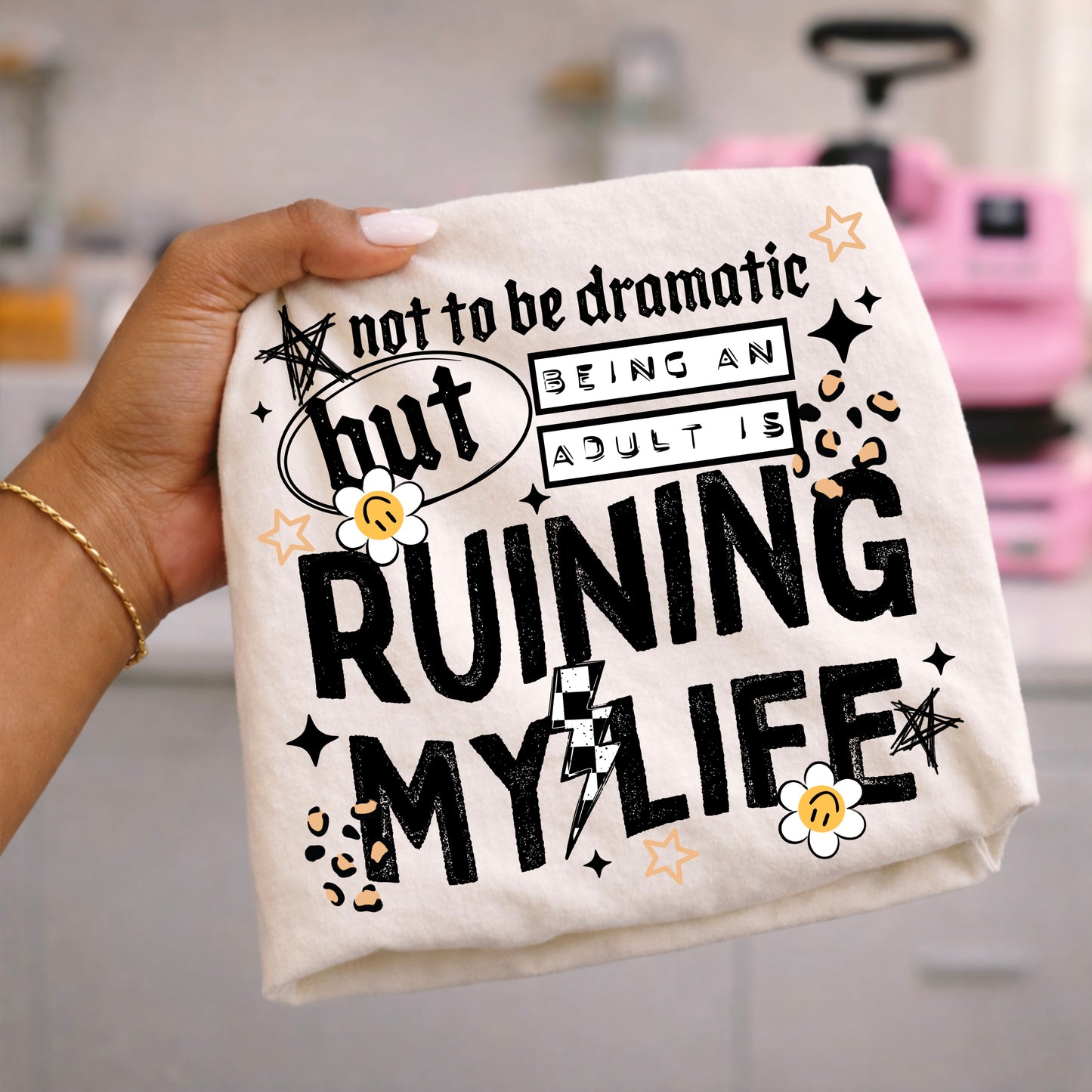 Ruining My Life Black-Ready to Press Transfer
