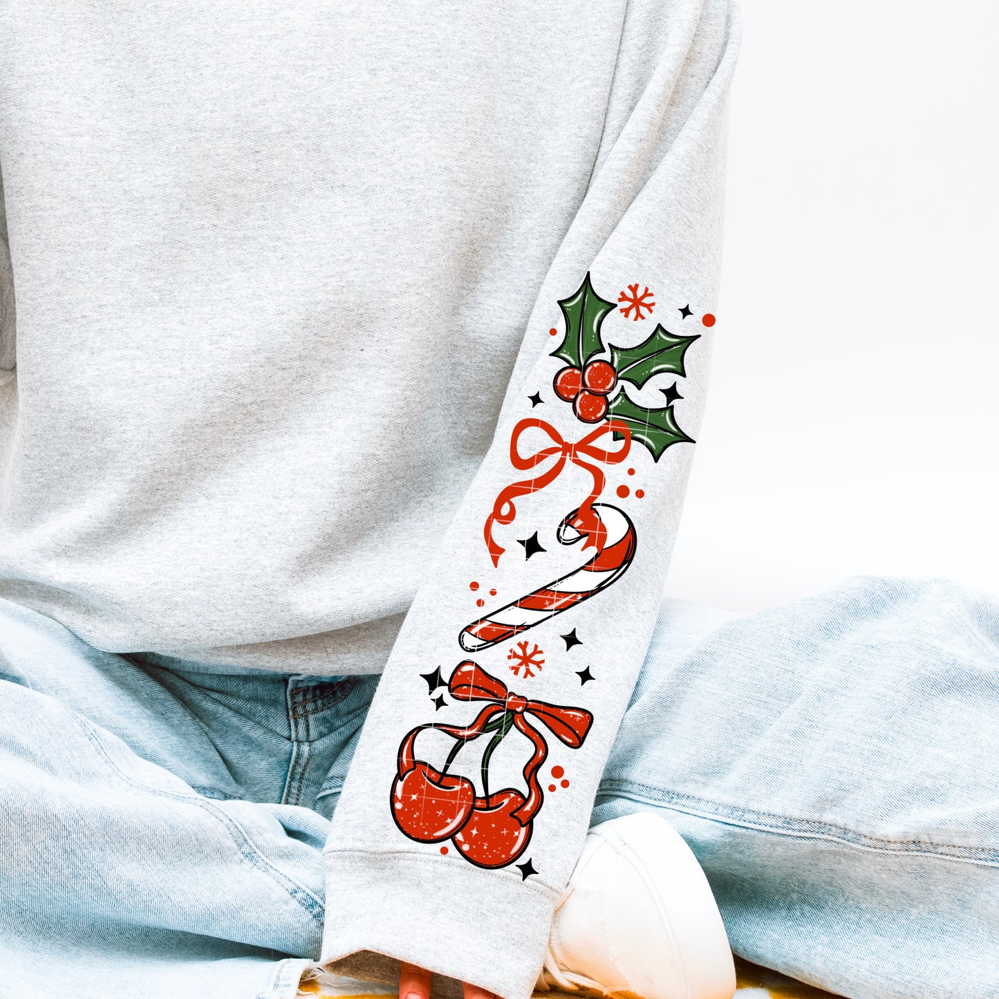 Holly Jolly Sleeve-Ready to Press Transfer
