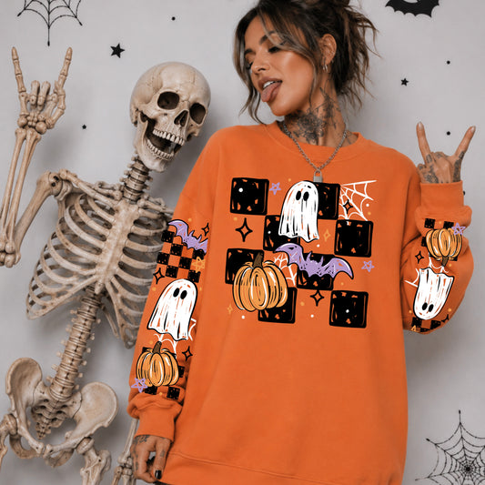 Sketchy Halloween Checker-Ready to Press Transfer