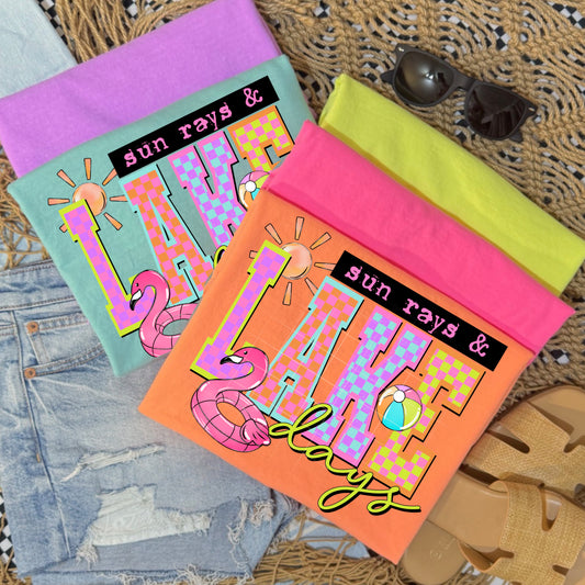 Sun Rays Lake Days-Ready to Press Transfer