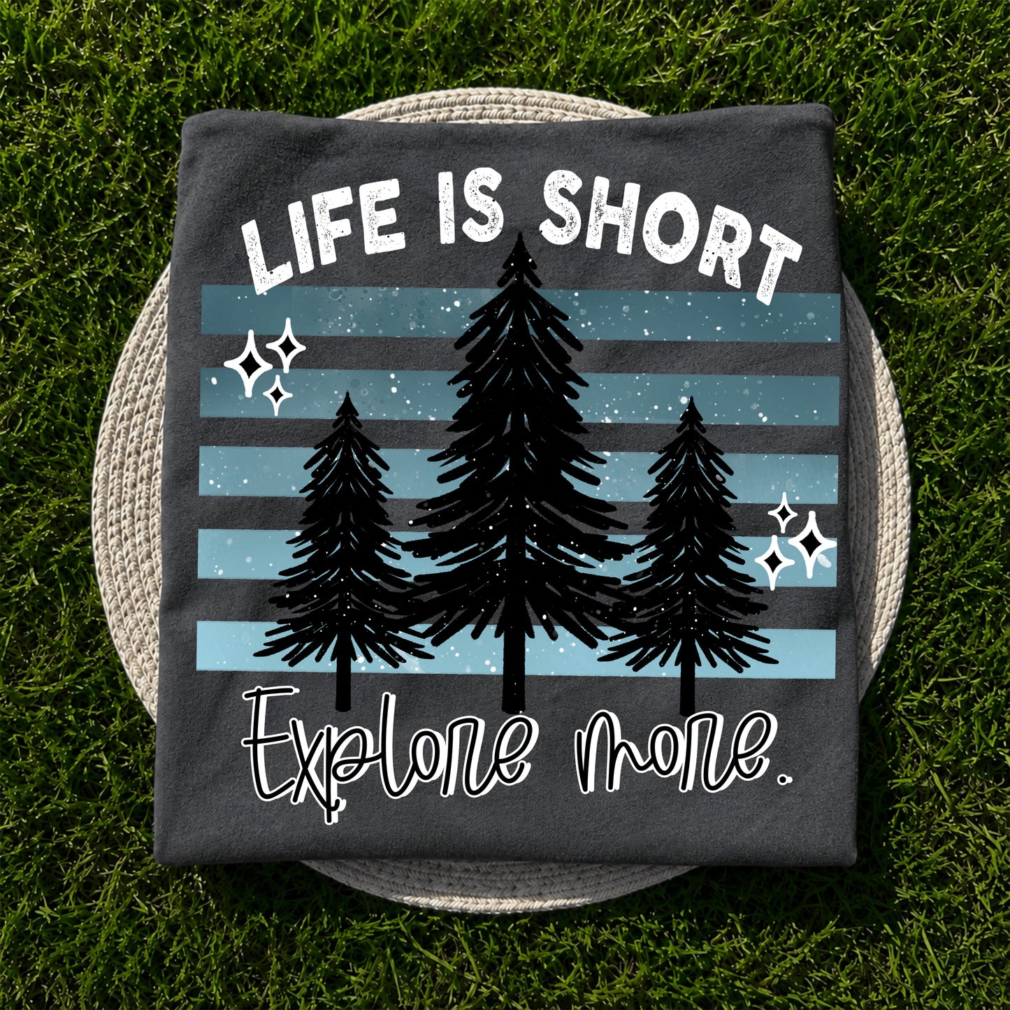 Life is Short white-Ready to Press Transfer