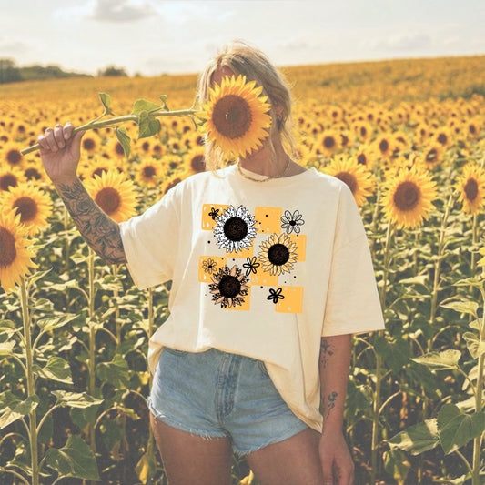 Sunflower Stripes-Ready to Press Transfer