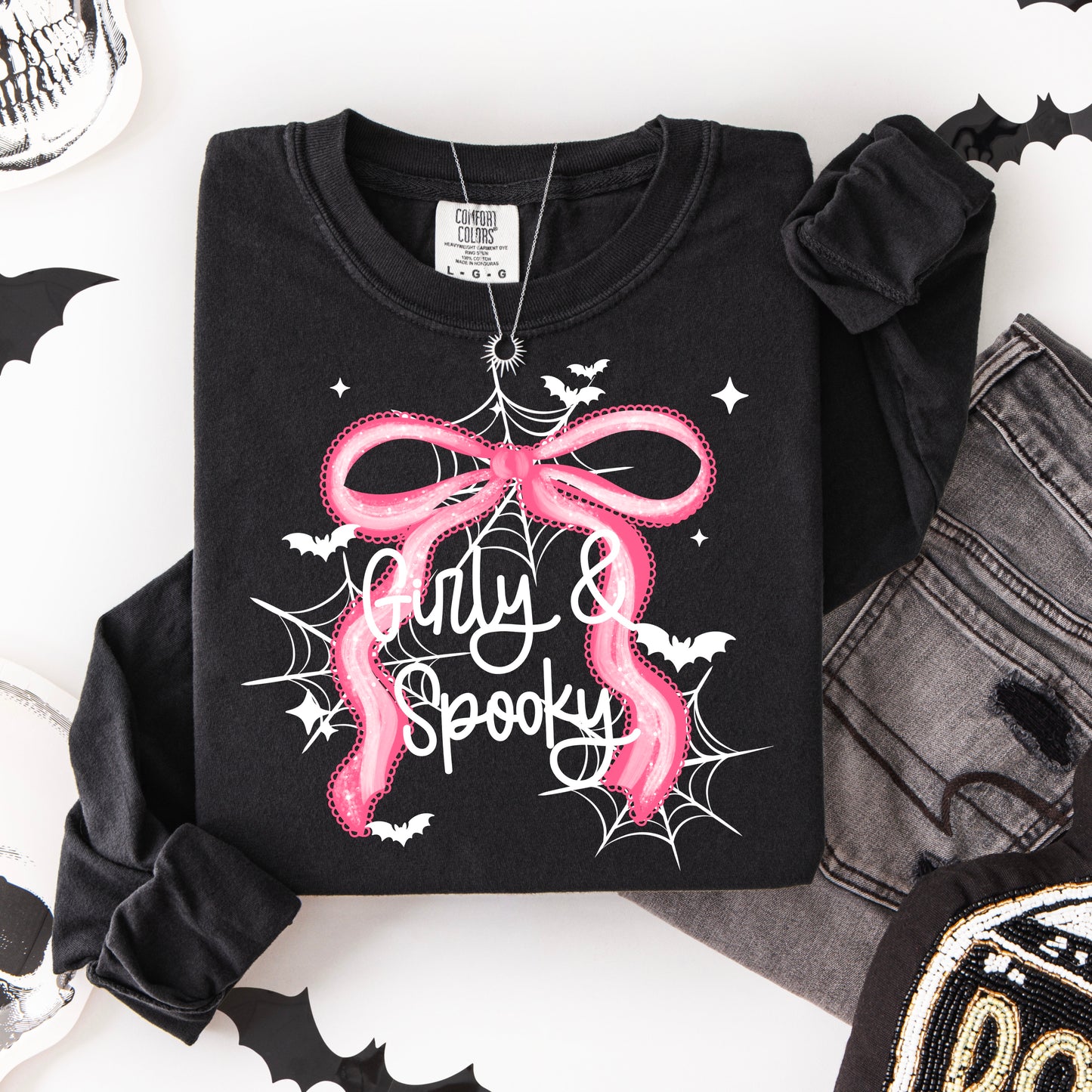 Girly Spooky White-Ready to Press Transfer