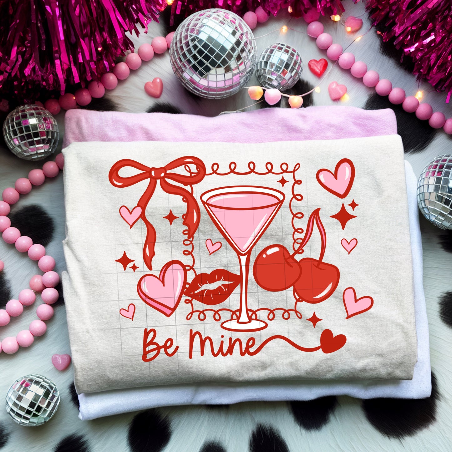 Be Mine Martini-Ready to Press Transfer