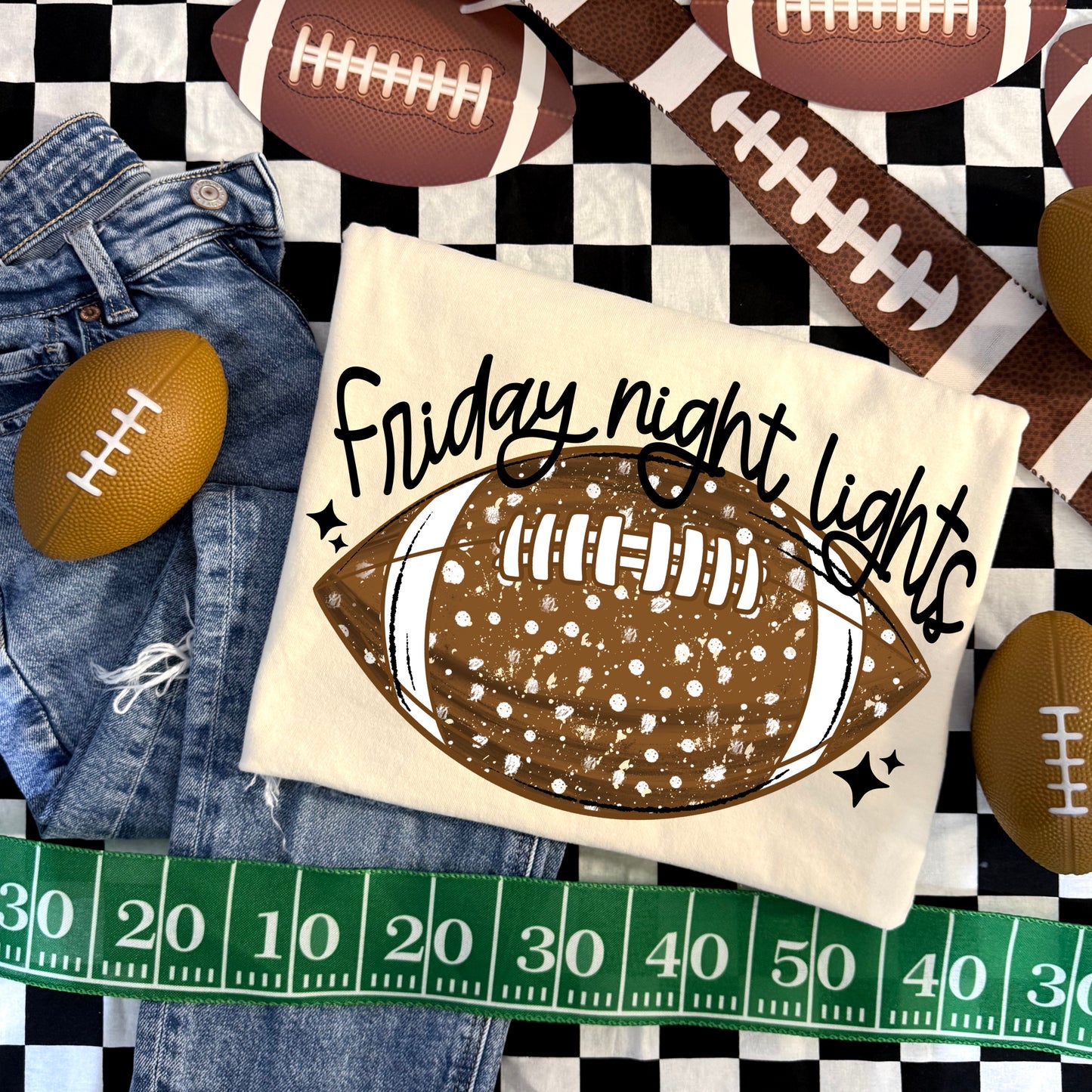 Friday Night Lights Black-Ready to Press Transfer